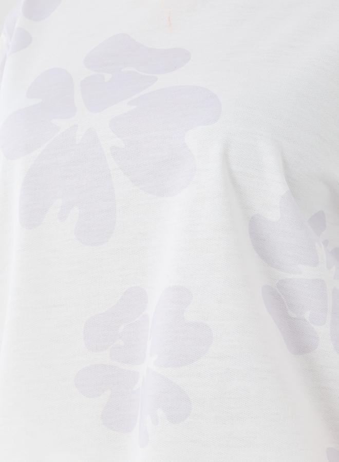 Take Two Take Two Floral Printed Short Sleeve T-Shirt and Joggers Co-Ords  - Image 3