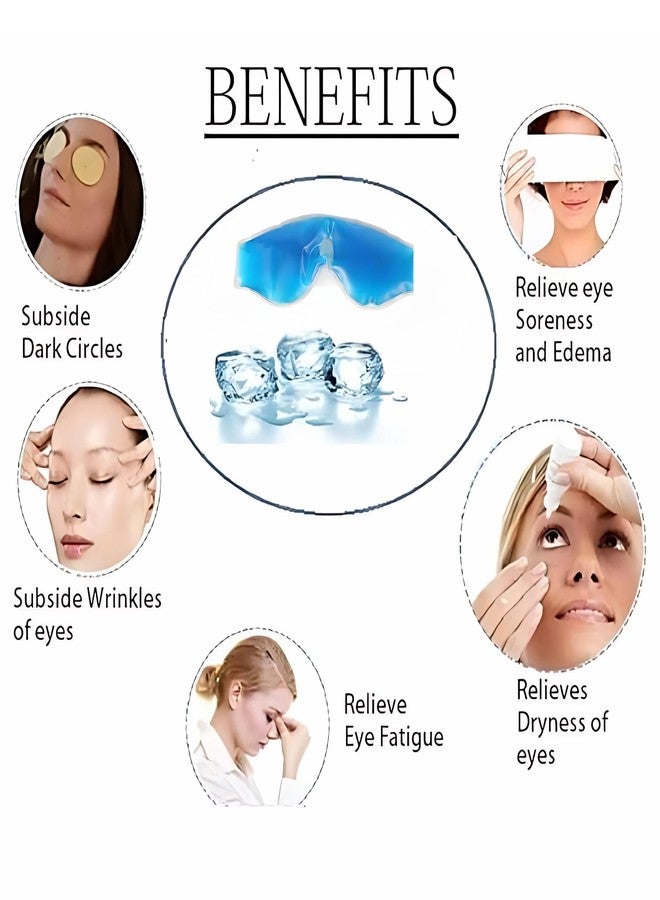 Axteno Reusable Cooling Gel Eye Mask for Puffy Eyes, Dark Circles & Migraine Relief - Hot & Cold Eye Compress for Sinus Pain, Headache, Eye Strain, Sleep & Stress Therapy Mask for Men Women - Image 2