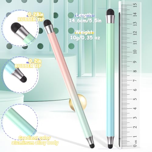maylofi Stylus Pens for Touch Screens 3pcs, 2 in 1 Stylus Pen Compatible with All Touch Screens (Gradient Light blue-3pcs) - Image 3