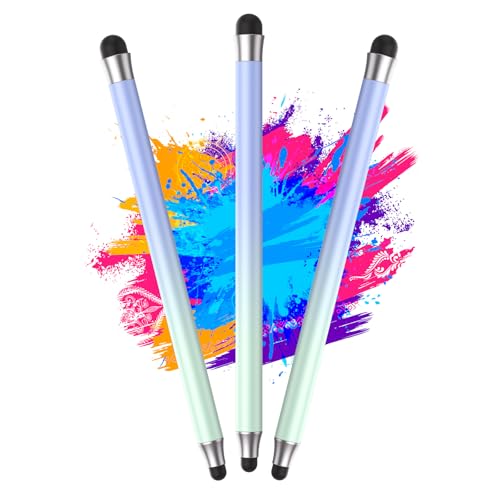 maylofi Stylus Pens for Touch Screens 3pcs, 2 in 1 Stylus Pen Compatible with All Touch Screens (Gradient Light blue-3pcs) - Image 1