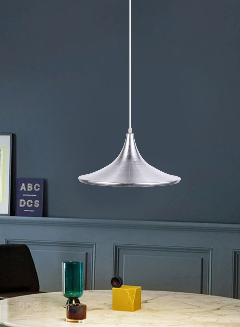 El Rawda Lighting Orla Ceiling Lamp - Single | modern decorative LED E27 pendant light ceiling lamp hanging | suitable for any room | Color: Chrome | Size: 70x20 cm - Image 2