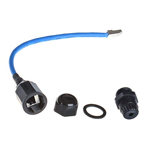 ANMBEST 2PCS M20 RJ45 Waterproof Cat5/5e/6 8P8C Connector IP67 Ethernet LAN Cable Connector Double Head with Shield Cat6 Network Cable Outdoor LAN Coupler Adapter Male to Female - Image 2