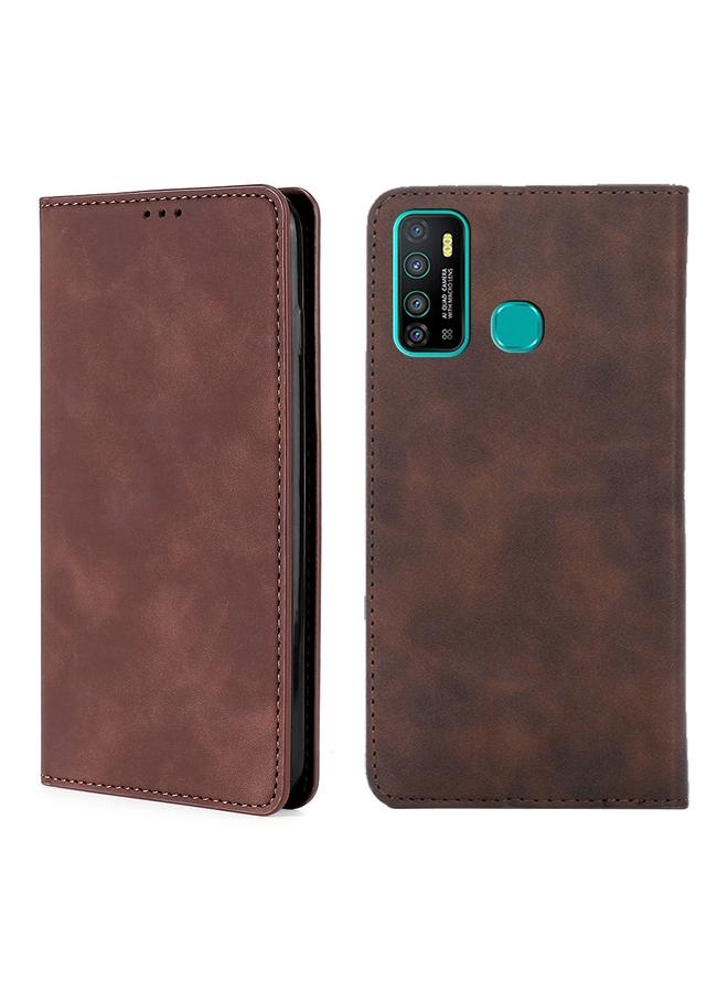 اس-توب جراب لهاتف Infinix Hot 9 / Note 7 Lite X655C، جراب جلدي مغناطيسي أفقي قابل للطي مع حامل وفتحات للبطاقات - Image 1