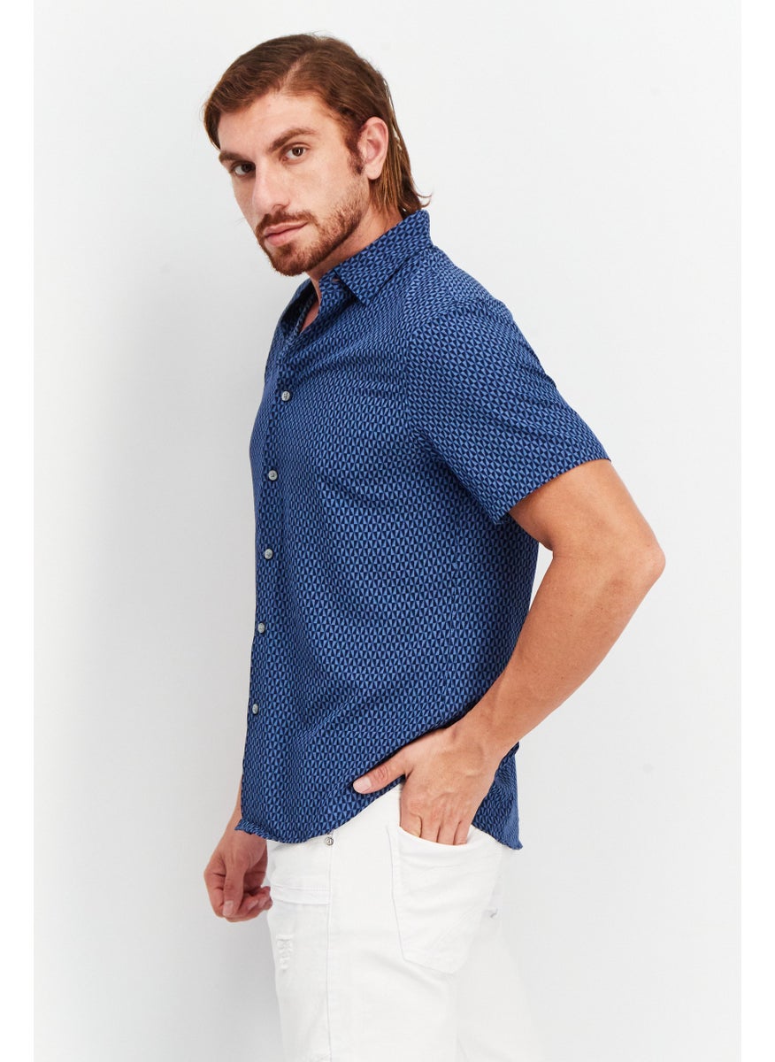 Men Regular Fit Spread Collar Short Sleeve Shirts, Blue - pzsku/Z763C9BCDBFD1AB54FDE4Z/45/_/1731420297/f189926d-18ae-4d44-b27e-fafa27092726