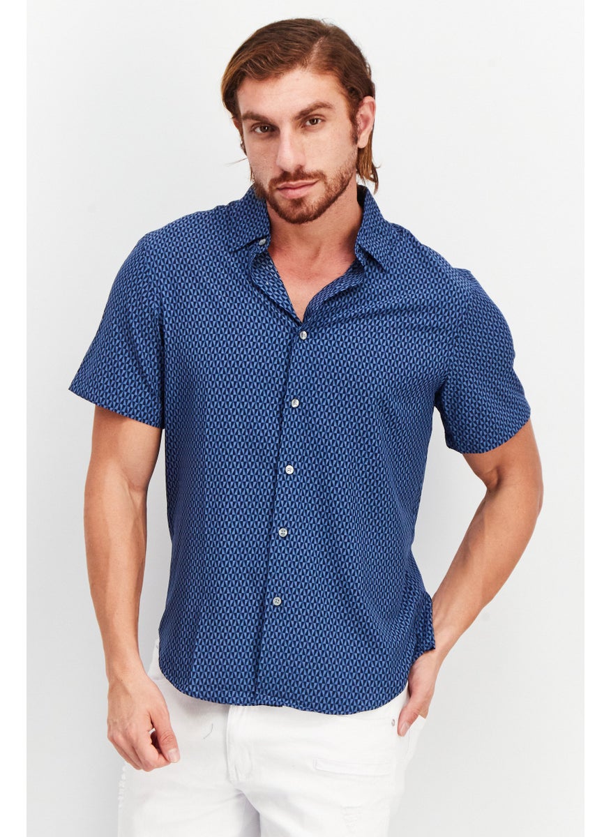 Men Regular Fit Spread Collar Short Sleeve Shirts, Blue - pzsku/Z763C9BCDBFD1AB54FDE4Z/45/_/1732526401/ba1752b6-5219-409b-8abc-962d08dcfa51