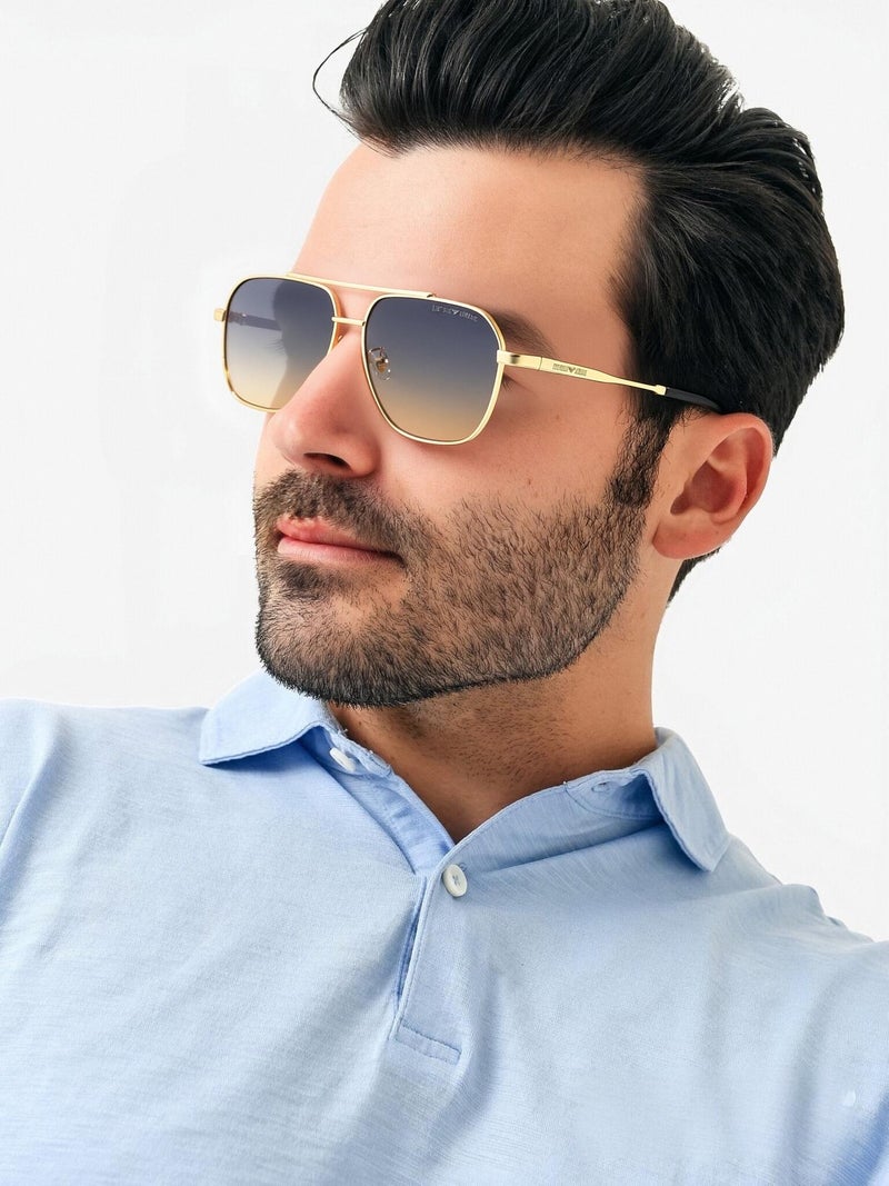 Armani Men's Ax9006s Aviator Sunglasses Glod Frame - Image 5