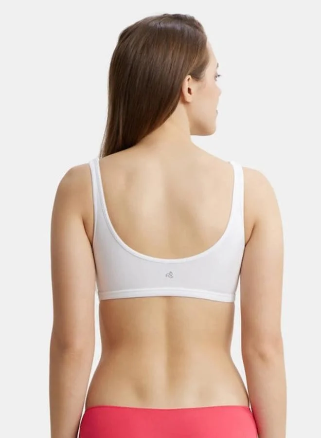 Take Two White Seamless Non Wired Non Padded Comfort Bra By Lazzycat