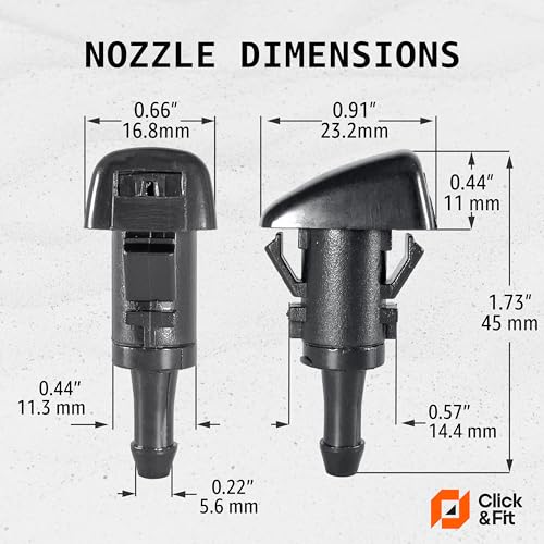 Click&Fit Windshield Washer Nozzles compatible with Hyundai Elantra, Sonata, Santa Fe,Tucson, Kia Sorento, Soul, Sportage, Forte – Wiper washer sprayers replaces OE# 98630-2K100, 98630-3J000, 2pcs - Image 4