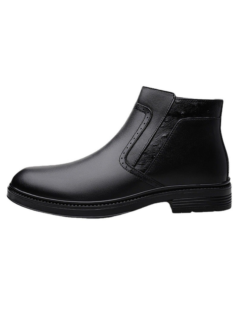 KUYING New Men's Casual Leather Boots - Image 1