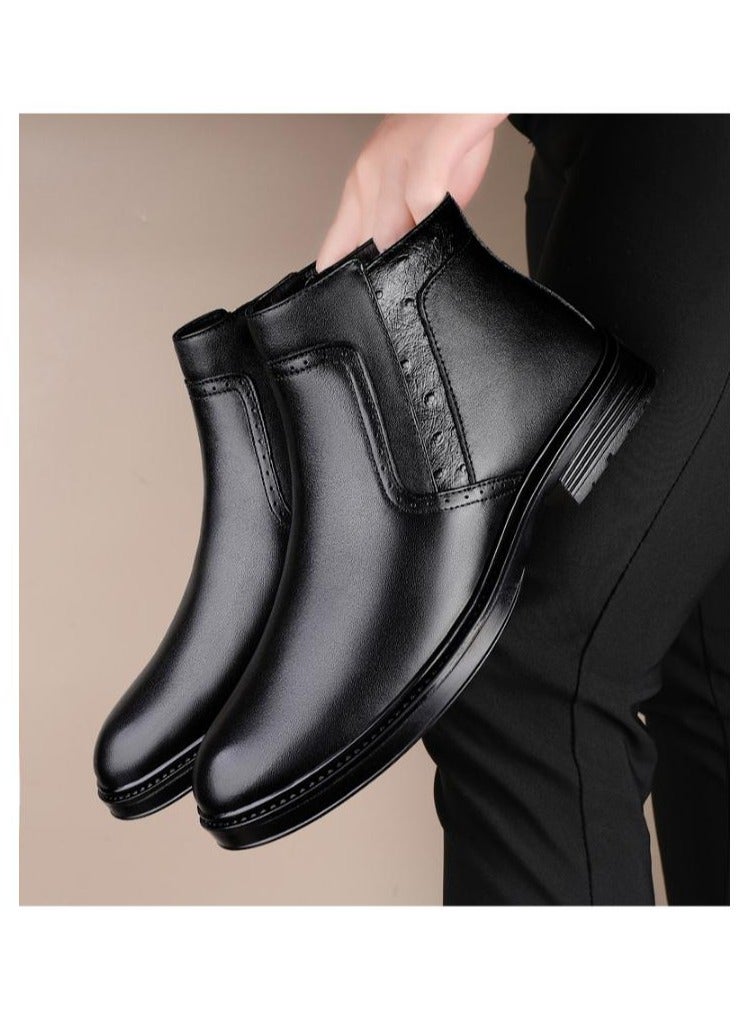 KUYING New Men's Casual Leather Boots - Image 5