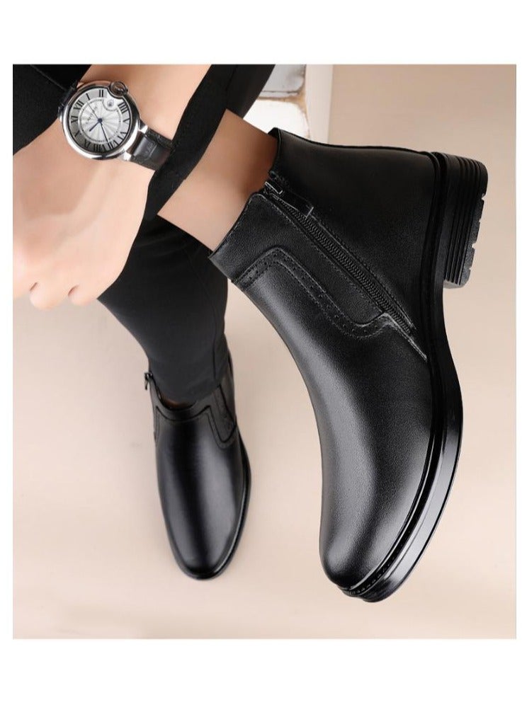 KUYING New Men's Casual Leather Boots - Image 3