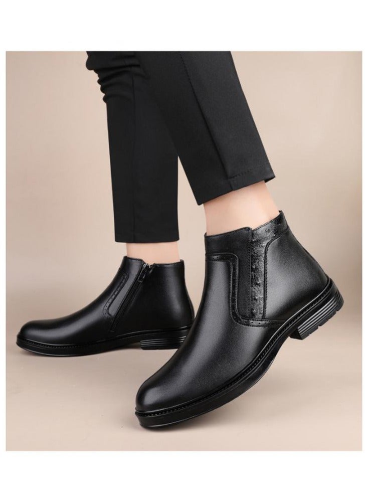 KUYING New Men's Casual Leather Boots - Image 2