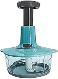 Volo Volo Manual Food Chopper and Hand Push Vegetable Chopper, Cutter, Mixer Set for Kitchen with 3 Stainless Steel Blade + Plastic Mixing Blade (grey)(Pack of 1) 