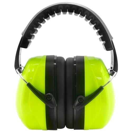 The AutoStory BDS Safety Premium Ear Muffs – NRR 26dB SNR 33dB Noise Reduction Headphones – Adjustable & Foldable Hearing Protection for Shooting, Construction, Studying, Sleeping (Neon Green) - Image 1