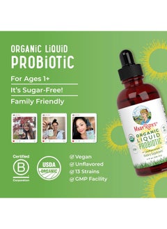 MaryRuth Organics Organic Liquid Probiotics By Maryruth'S (Plant-Based) - Men Women Kids Babies Toddlers - Non-Gmo Vegan Raw Paleo - 12 Live Strains Of Flora W/Acidophilus Probiotic For Digestion 4Oz Glass  - Image 4