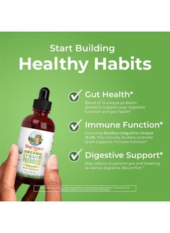MaryRuth Organics Organic Liquid Probiotics By Maryruth'S (Plant-Based) - Men Women Kids Babies Toddlers - Non-Gmo Vegan Raw Paleo - 12 Live Strains Of Flora W/Acidophilus Probiotic For Digestion 4Oz Glass  - Image 2