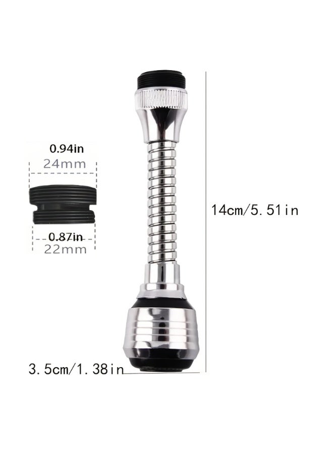 Yalla Pick 2Pcs Faucet Extender with 360° Swivel, Dual Spray Modes (Jet/Stream), Splash-Free Design,Tool-Free Installation for Bathroom,Kitchen Sink,Compatible with Most Faucets - Image 2