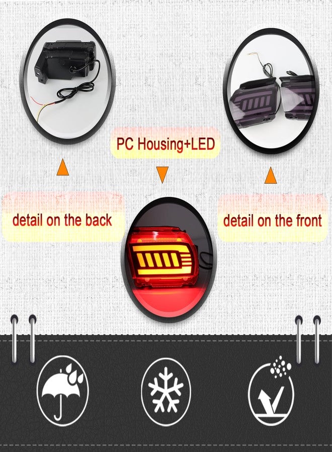 BINQIGOO LED Rear Bumper Reflector Light DRL Sequential Turn Signal Light Tail Brake Fog Lamp Compatible with Toyota Land Cruiser Prado FJ150 2010-2020 Plug and play (Smoked lens) - Image 3
