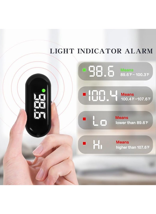 Lemon - Medical Forehead Thermometer, Rechargeable Thermometer for Adults and Kids, Portable Infrared Digital Thermometer with Fever Alarm and LCD Display, Fast Accurate 1s Instant Results (Black) - Image 1