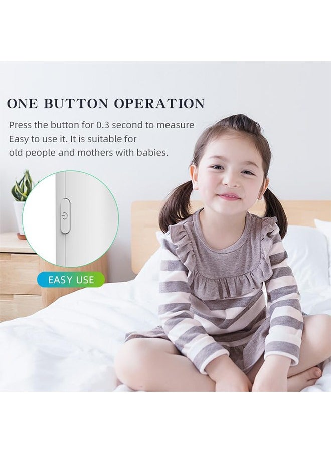Lemon - Medical Forehead Thermometer, Rechargeable Thermometer for Adults and Kids, Portable Infrared Digital Thermometer with Fever Alarm and LCD Display, Fast Accurate 1s Instant Results (Black) - Image 1