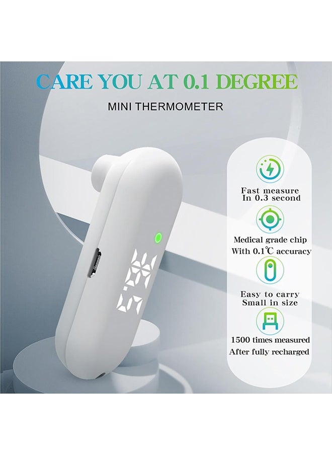 Lemon - Medical Forehead Thermometer, Rechargeable Thermometer for Adults and Kids, Portable Infrared Digital Thermometer with Fever Alarm and LCD Display, Fast Accurate 1s Instant Results (Black) - Image 1