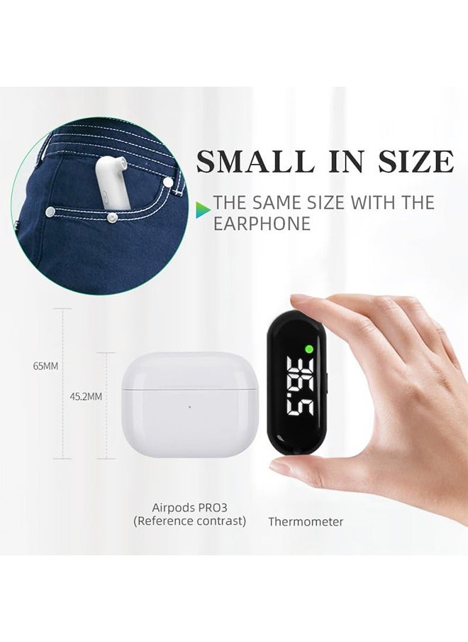Lemon - Medical Forehead Thermometer, Rechargeable Thermometer for Adults and Kids, Portable Infrared Digital Thermometer with Fever Alarm and LCD Display, Fast Accurate 1s Instant Results (Black) - Image 1