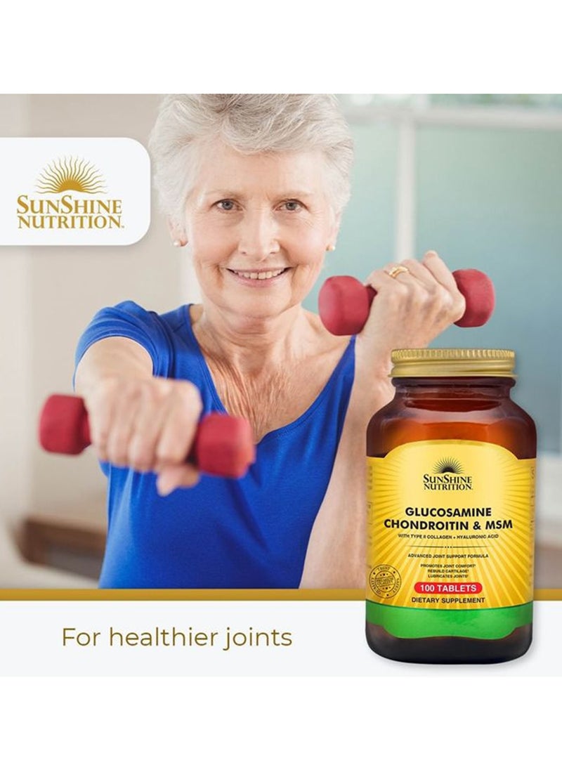SUNSHINE NUTRITION - Nutrition Glucosamine Chondroitin & Msm 100 Tablets - Image 1