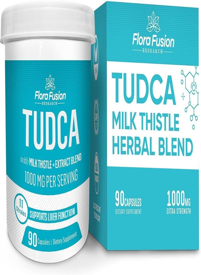 فلورا فيوجن دكتور ميلر TUDCA مع مستخلص شوك الحليب، 1000 ملغ لكل جرعة، مكمل غذائي لتنظيف الكبد والمرارة، يدعم وظائف الكبد، 90 كبسولة (تكفي لمدة 45 يومًا) - Image 1