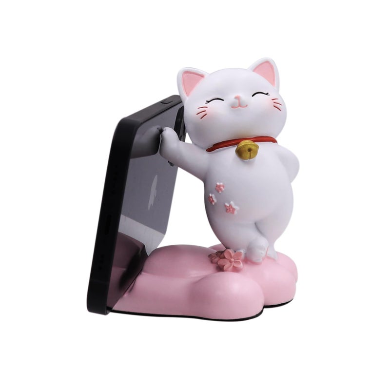 Amamcy Cute Cat Phone Holder Desk Ornament Kawaii Phone Stand Universal Desk Phone Stand for All Mobile Smartphones Tablets - Image 1