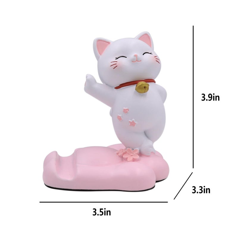 Amamcy Cute Cat Phone Holder Desk Ornament Kawaii Phone Stand Universal Desk Phone Stand for All Mobile Smartphones Tablets - Image 5