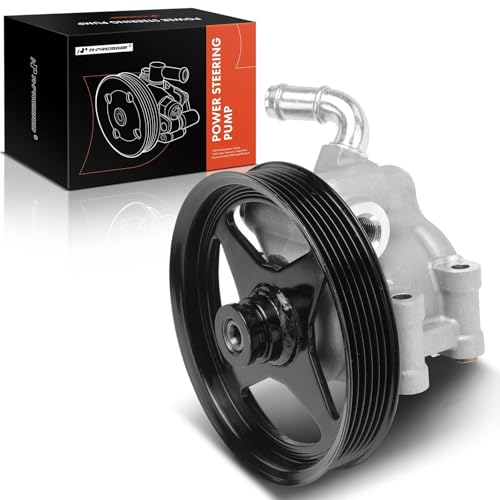 A-Premium Power Steering Pump, with Pulley, Compatible with Ford Explorer 2006-2010, Explorer Sport Trac 2007-2010 & Mercury Mountaineer 2006-2010, 4.6L, Replace# 6L2Z3A674AA - Image 1
