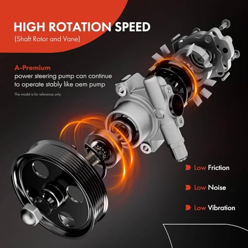 A-Premium Power Steering Pump, with Pulley, Compatible with Ford Explorer 2006-2010, Explorer Sport Trac 2007-2010 & Mercury Mountaineer 2006-2010, 4.6L, Replace# 6L2Z3A674AA - Image 4