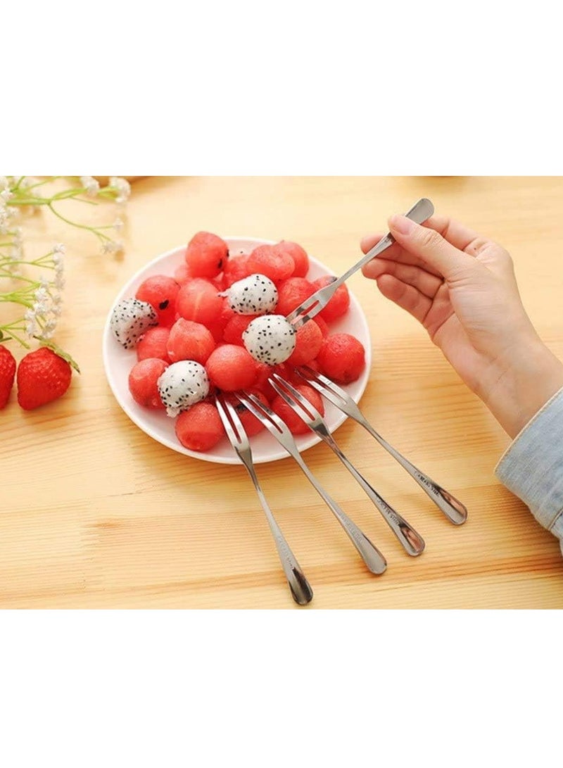 إسكدنيا طقم شوكة من الفولاذ المقاوم للصدأ 10 قطع مقاس 5 بوصة، مثالي للفاكهة والتذوق ومحمول - Image 5