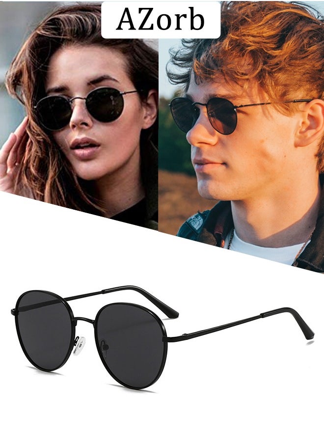 AZorb Sunglasses Women Men Round Metal Lightweight Frame Sun Glassess for Mens Ladies Retro Sunglass Men's Accessories UV400 Protection Shades  - Image 1