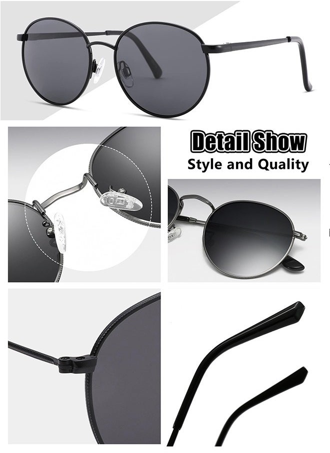 AZorb Sunglasses Women Men Round Metal Lightweight Frame Sun Glassess for Mens Ladies Retro Sunglass Men's Accessories UV400 Protection Shades  - Image 3