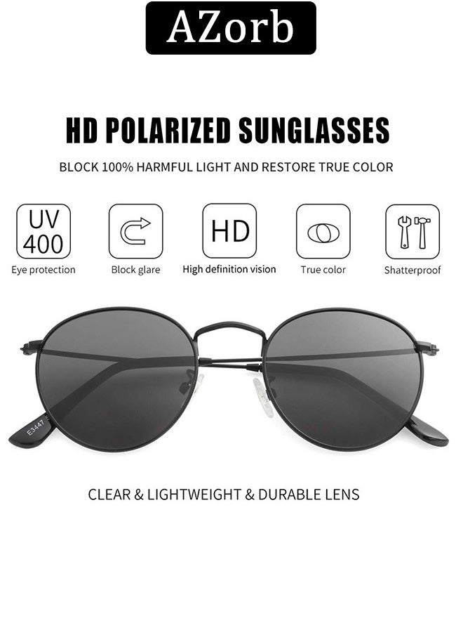 AZorb Sunglasses Women Men Round Metal Lightweight Frame Sun Glassess for Mens Ladies Retro Sunglass Men's Accessories UV400 Protection Shades  - Image 4