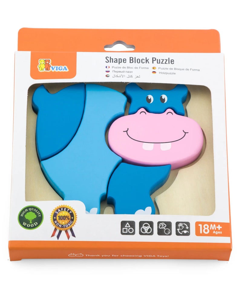 Hippo 4 Piece Block Puzzle