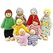 PUCKWAY Lovely Happy Dollhouse Dolls Family Set of 8 Wooden Figures for Children House Pretend Gift - Image 2