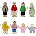 PUCKWAY Lovely Happy Dollhouse Dolls Family Set of 8 Wooden Figures for Children House Pretend Gift - Image 4