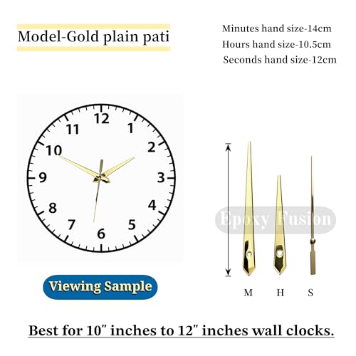 Epoxy Fusion DIY Resin Clock Making Kit – 12 Inch Round MDF Base (7mm Thick), 18mm Silent Movement, Metal Hands & 3D Glossy Plastic Numbers | DIY Wall Clock Craft Set for Art, Home Decor, Gifts - Image 4