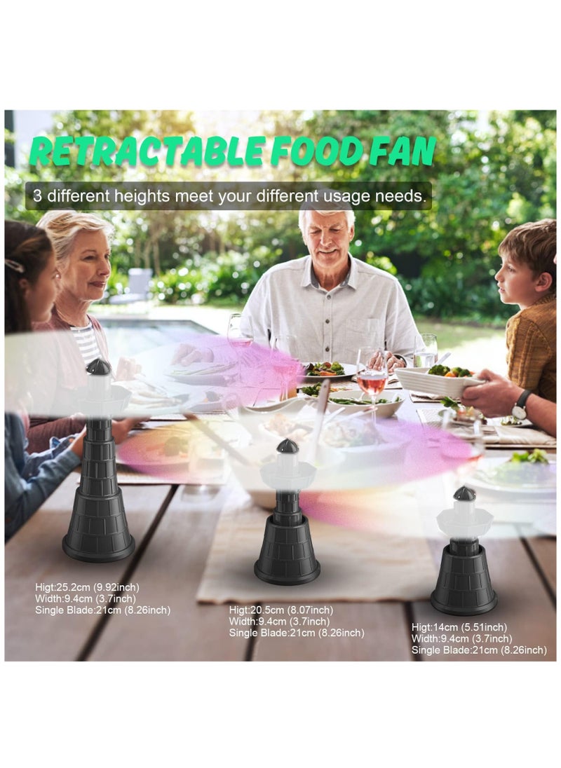 SYOSI - Fans for Tables, Fly repellers, Portable Food Fan with Aroma Diffuser Function, Holographic Blade & 3 Heights Adjustable, Table Food Fan for Outdoor Indoor, Picnic, and Restaurant - Image 1