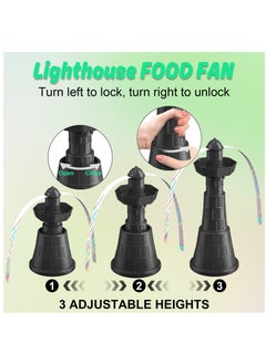 SYOSI Fans for Tables, Fly repellers, Portable Food Fan with Aroma Diffuser Function, Holographic Blade & 3 Heights Adjustable, Table Food Fan for Outdoor Indoor, Picnic, and Restaurant  - Image 4