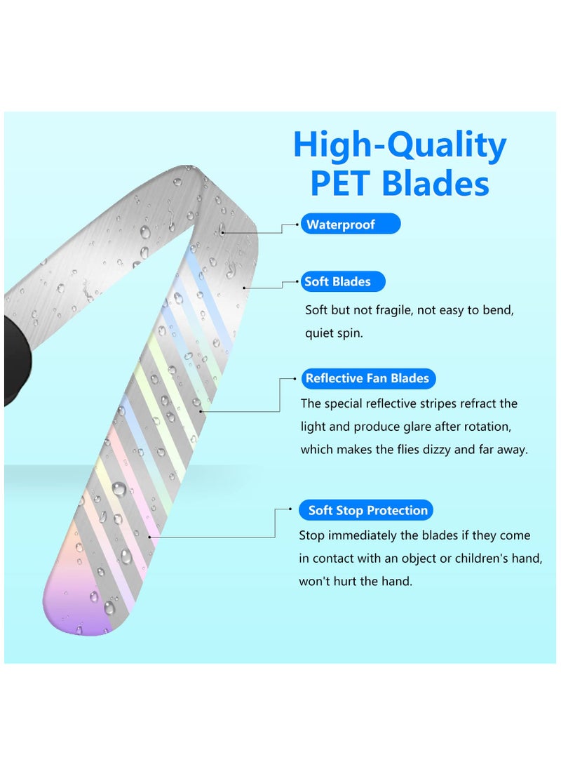 SYOSI - Fans for Tables, Fly repellers, Portable Food Fan with Aroma Diffuser Function, Holographic Blade & 3 Heights Adjustable, Table Food Fan for Outdoor Indoor, Picnic, and Restaurant - Image 1