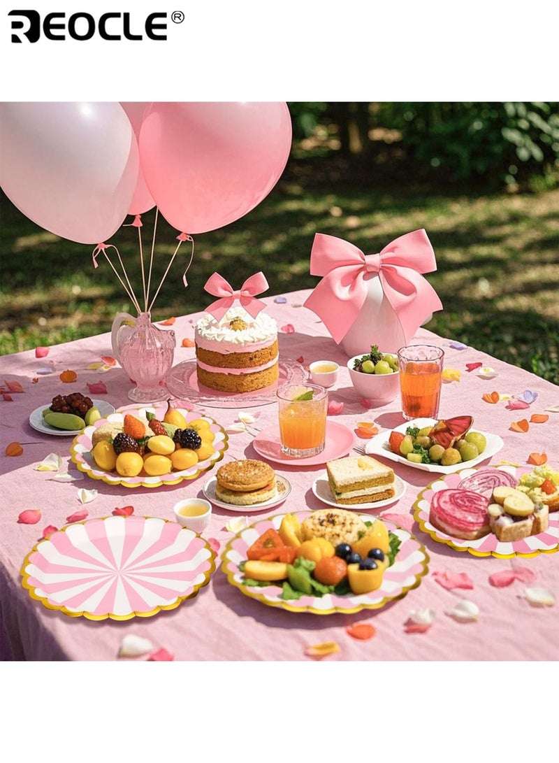 ريوكل 20 قطعة لوحات ورقية لوحات يمكن التخلص منها أدوات مائدة باستيل للحفلات لوحات حفلات ورقية لحفلات عيد ميلاد حفلات استقبال المولود الجديد التجمعات المنزلية احتفالات العطلات قوية مقاومة للزيت مثالية للأطفال والبالغين (7 بوصة) - Image 5