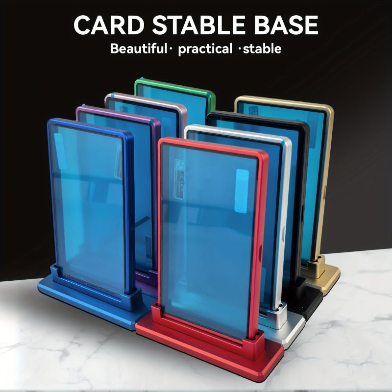 All Metal Magnetic Bracket Display Stand Green Set For PSA CGC Card Protector Case Sport Star Anime Game Graded Card Slab Protector Holder Durable Showcase Shelf Desk Display Organizer Collectible - Image 2