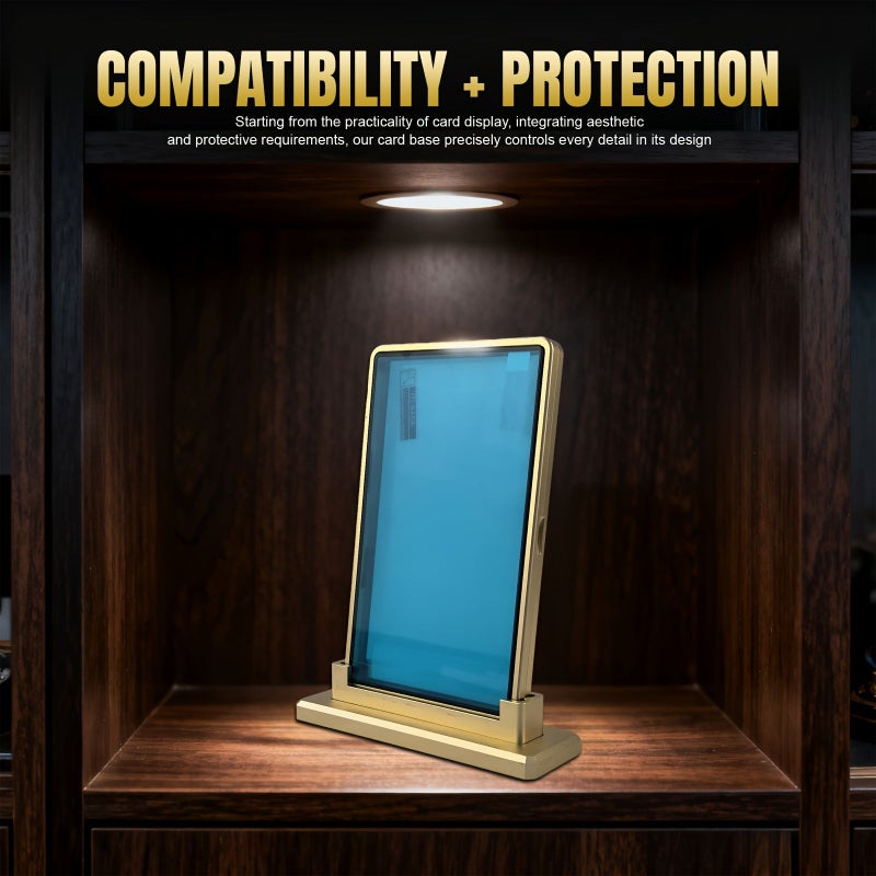 All Metal Magnetic Bracket Display Stand Green Set For PSA CGC Card Protector Case Sport Star Anime Game Graded Card Slab Protector Holder Durable Showcase Shelf Desk Display Organizer Collectible - Image 4