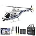 Hylukon C138 Remote Control Helicopter 133 Scale Bell206 Helicopter 24G 4CH RTF Single Propeller Aileron Free Optical Flow Positioning Sixaxis Gyroscope Stabilization Gift for Adults 2 Battery - Image 4