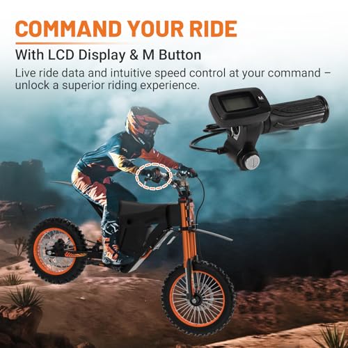 Dilomber Upgraded NFC-Bike Throttle and Left Side Grips Fits for Tuttio Soleil 01 Electric Dirt Bike Only New Version Keyless w/LCD Display M Button NFC Unlocking - Image 4