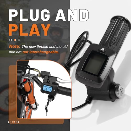 Dilomber Upgraded NFC-Bike Throttle and Left Side Grips Fits for Tuttio Soleil 01 Electric Dirt Bike Only New Version Keyless w/LCD Display M Button NFC Unlocking - Image 3