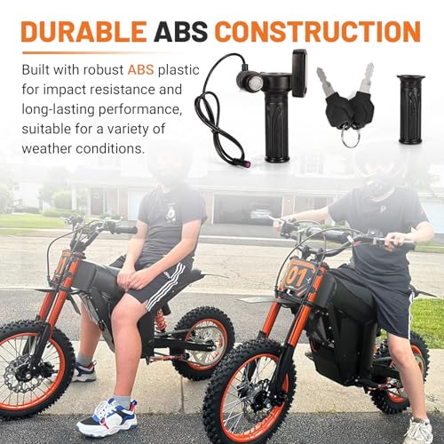 Dilomber Upgraded NFC-Bike Throttle and Left Side Grips Fits for Tuttio Soleil 01 Electric Dirt Bike Only New Version Keyless w/LCD Display M Button NFC Unlocking - Image 5